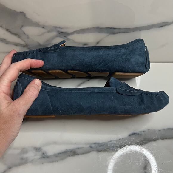 J. Jill Women's Blue Suede Driving Moccasin Driving Loafers Sz 9 Classic Fall - Picture 6 of 8